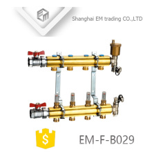 EM-F-B029 manifold de latão de aquecimento de piso de alta qualidade com válvula de esfera